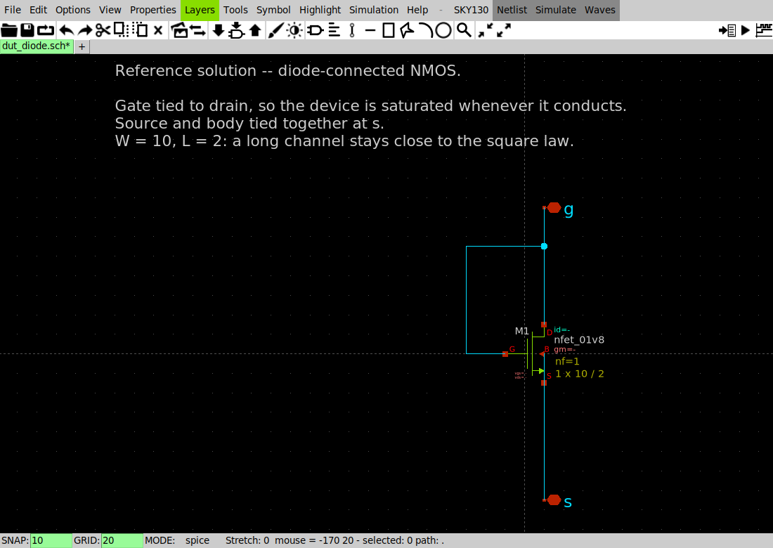 Diode-connected NMOS